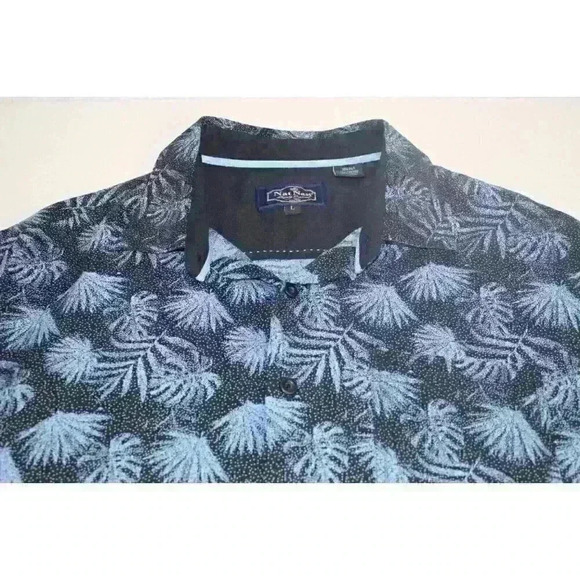 Nat Nast Luxury Orginals Silk Blend Relaxed Fit Casual Tropical Men's Shirt Sz L - Picture 7 of 16